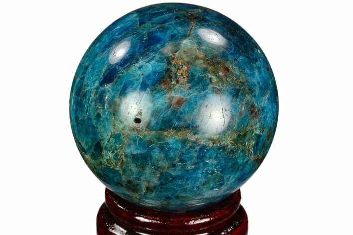 Bright Blue Apatite Sphere - Madagascar #121843